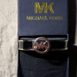 Michael Kors Black and Gold Logo Bangle Small NOW ONLY $35 Low Low Price